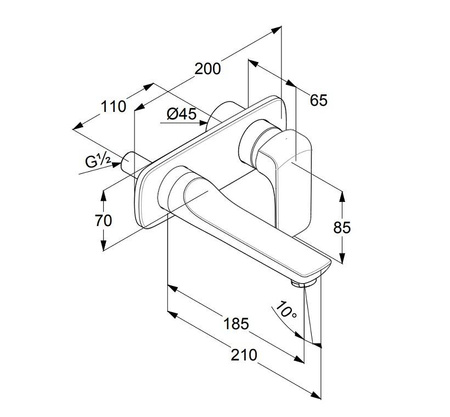 KLUDI Ameo Bateria Umywalkowa Ścienna 412440575
