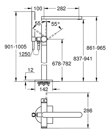 GROHE Plus Wolnostojąca Bateria Wannowa 23846003