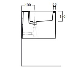 SIMAS Frozen Umywalka 50 Cm FZ 13