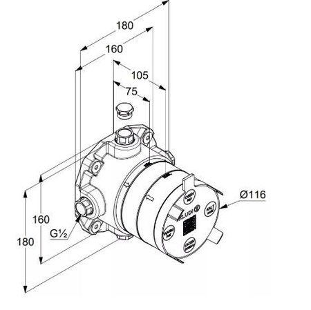 KLUDI Renon Element Podtynkowy 88022