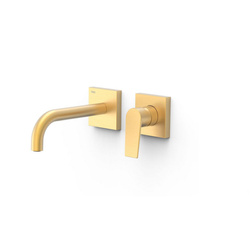 TRES Project Bateria Umywalkowa Podtynkowa - Złoty Mat  21130001OM