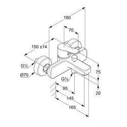 KLUDI Pure&easy Bateria Wannowo Prysznicowa 376810565