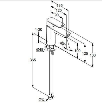 KLUDI Pure&style Bateria Umywalkowa 100 402920575
