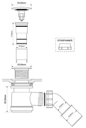 Mcalpine Syfon Brodzikowy 50 Click-clack