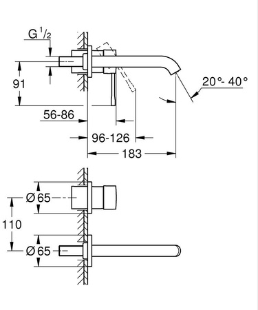 GROHE Essence Bateria Umywalkowa ,element Zewnętrzny - Stal Nierdzewna 29192DC1
