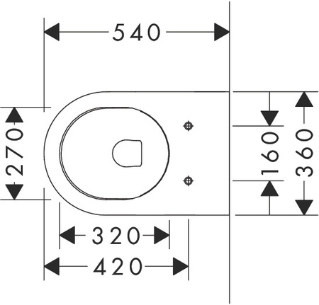 Hansgrohe GladeLake S 60106450 – miska wisząca WC 540 AquaChannel Flush, biała