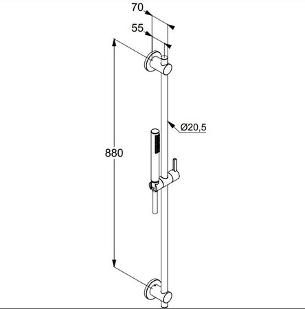 KLUDI Nova Fonte Zestaw Prysznicowy - Złoty Szczotkowany 20840n0-15