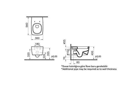 VITRA Metropole Miska Wc Wisząca 5676B003-0075