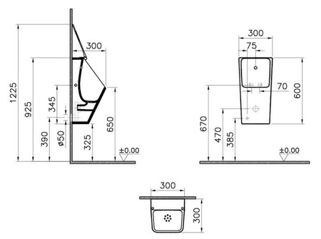 VITRA S 20 Pisuar 5461B003-0200