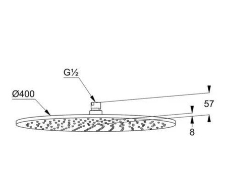 KLUDI A-qa Deszczownica - Czarny Mat/chrom 6434087-00