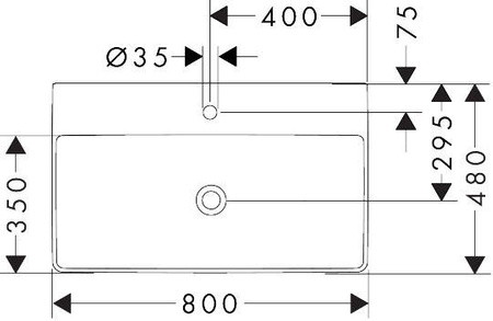 HANSGROHE Xelu Umywalka Wisząca Z Otworem Na Baterie 61020450