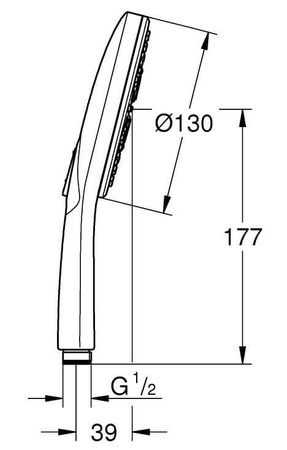 GROHE Smartactive Prysznic Ręczny 3 Strumienie - Cool Sunrise (złoty) 26574GL0