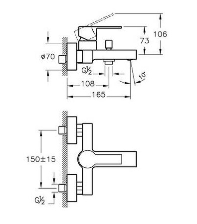 VITRA Flo S Bateria Wannowo Prysznicowa A41937EXP