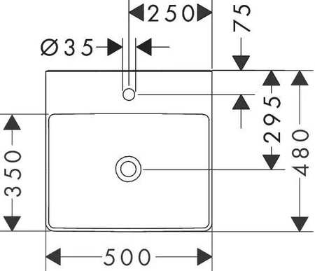 HANSGROHE Xelu Umywalka Wisząca Z Otworem Na Baterie 61012450