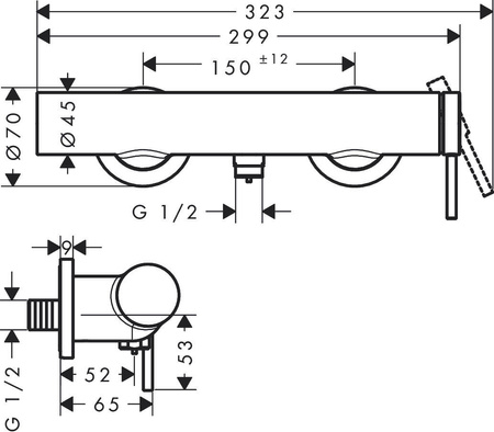 HANSGROHE Tecturis S Bateria Prysznicowa 73622000