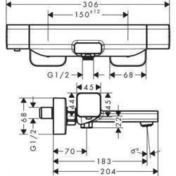 Hansgrohe Ecostat E - Bateria Termostat. Wannowo-natryskowa