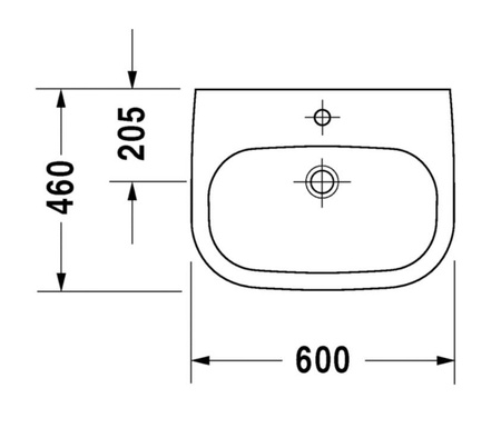 DURAVIT D-code Umywalka 23116000002