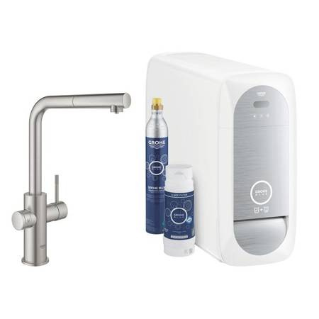 GROHE Blue Bateria Kuchenna Z Wyciąganą Wylewką,w Kształcie L 31539DC0