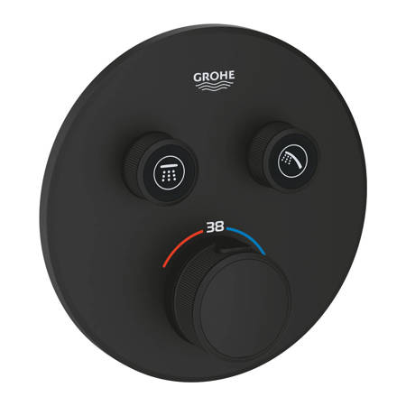 GROHE Essence Bateria Termostatyczna Do Obsługi Dwóch Wyjść Wody - Phantom Black (czarny Mat) 29507KF0