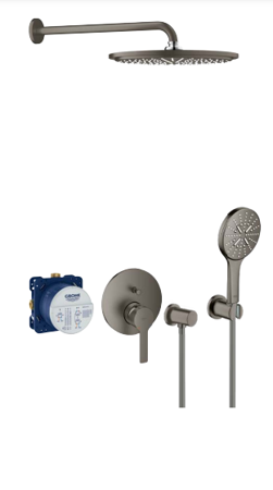 GROHE Lineare Zestaw Prysznicowy - Brushed Hard Graphite ( Grafit Szczotkwany) 8/LINEARE AL1