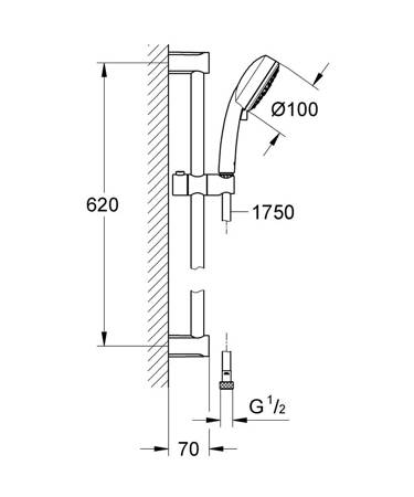 GROHE Tempesta Grohe - New Tempesta 100 Zestaw Natryskowy 27786002