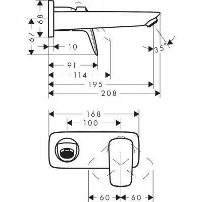 Hansgrohe Logis - Bateria  Umywalkowa Ścienna